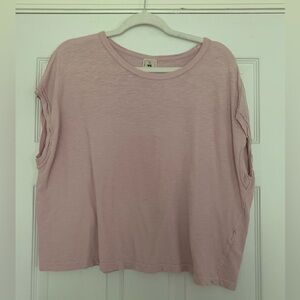 Free People Cropped Pink Tee